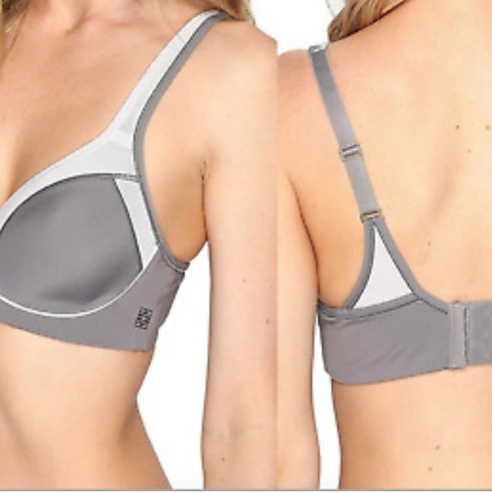 Natori Gray and White Intimates Bra with Molded Cups - Picture 4 of 10